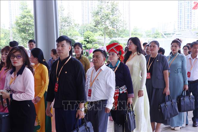 Các đại biểu đến dự Đại hội. Ảnh: Văn Điệp - TTXVN