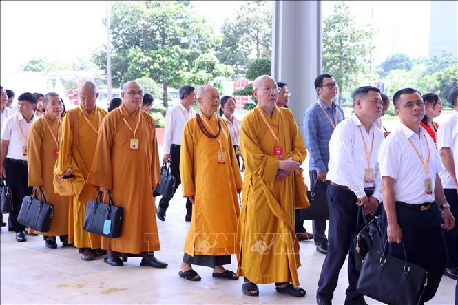 Các đại biểu đến dự Đại hội. Ảnh: Văn Điệp - TTXVN
