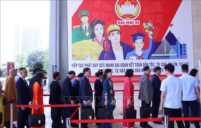 Các đại biểu đến dự Đại hội. Ảnh: Văn Điệp - TTXVN