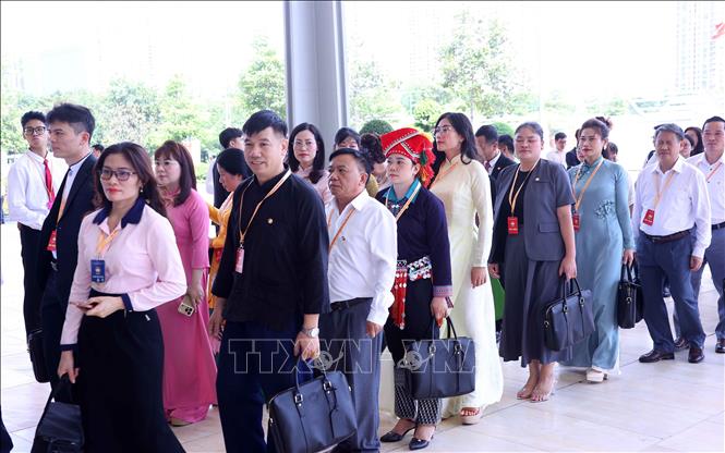 Các đại biểu đến dự Đại hội. Ảnh: Văn Điệp - TTXVN