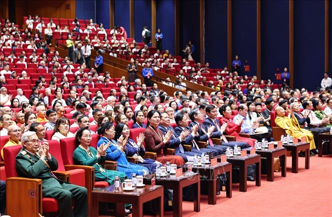 Các đại biểu tham dự phiên trù bị Đại hội đại biểu toàn quốc MTTQ Việt Nam lần thứ XI, nhiệm kỳ 2026 - 2031. Ảnh: Minh Đức - TTXVN