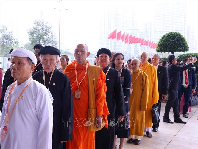 Các đại biểu dự khai mạc Đại hội đại biểu toàn quốc MTTQ Việt Nam lần thứ XI. Ảnh: Văn Điệp - TTXVN