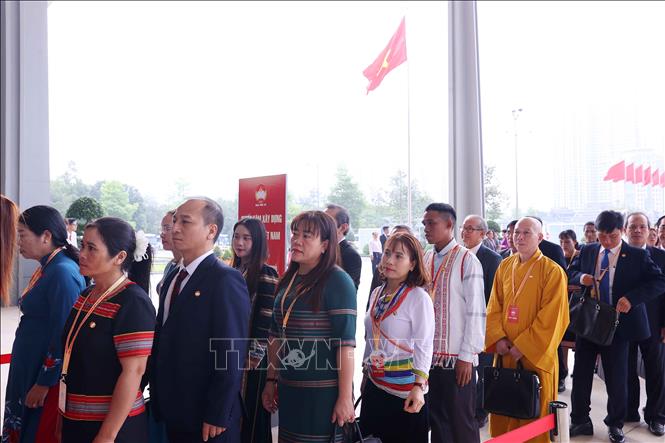 Các đại biểu dự khai mạc Đại hội đại biểu toàn quốc MTTQ Việt Nam lần thứ XI. Ảnh: Văn Điệp - TTXVN