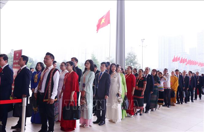 Các đại biểu dự khai mạc Đại hội đại biểu toàn quốc MTTQ Việt Nam lần thứ XI. Ảnh: Văn Điệp - TTXVN