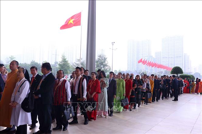 Các đại biểu dự khai mạc Đại hội đại biểu toàn quốc MTTQ Việt Nam lần thứ XI. Ảnh: Văn Điệp - TTXVN