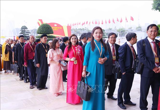 Các đại biểu dự khai mạc Đại hội đại biểu toàn quốc MTTQ Việt Nam lần thứ XI. Ảnh: Văn Điệp - TTXVN