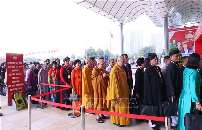 Các đại biểu dự khai mạc Đại hội đại biểu toàn quốc MTTQ Việt Nam lần thứ XI. Ảnh: Văn Điệp - TTXVN
