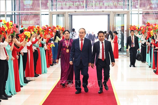Các đại biểu dự khai mạc Đại hội đại biểu toàn quốc MTTQ Việt Nam lần thứ XI. Ảnh: Minh Đức - TTXVN