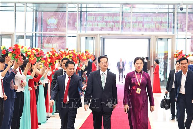  Các đại biểu dự khai mạc Đại hội đại biểu toàn quốc MTTQ Việt Nam lần thứ XI. Ảnh: Minh Đức - TTXVN