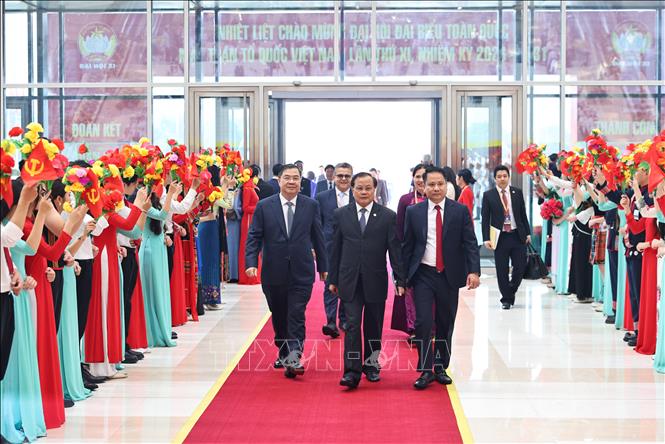 Các đại biểu dự khai mạc Đại hội đại biểu toàn quốc MTTQ Việt Nam lần thứ XI. Ảnh: Minh Đức - TTXVN