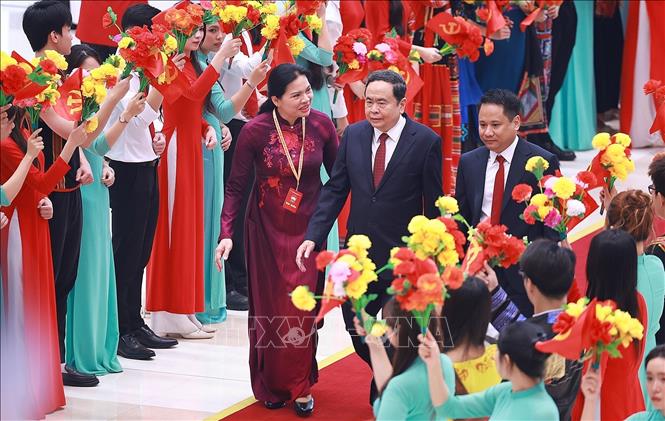 Chủ tịch Quốc hội Trần Thanh Mẫn dự khai mạc Đại hội. Ảnh: Dương Giang - TTXVN