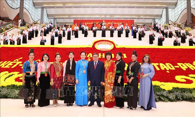 Các đại biểu dự phiên khai mạc trọng thể Đại hội XI Mặt trận Tổ quốc Việt Nam. Ảnh: Văn Điệp - TTXVN