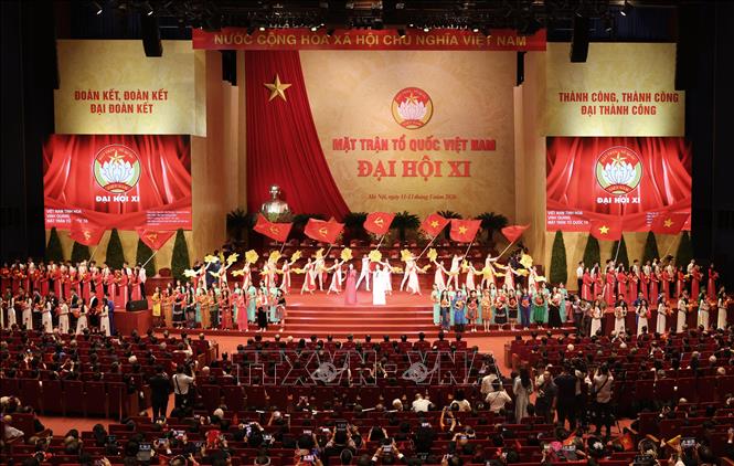 Chương trình văn nghệ chào mừng Đại hội. Ảnh: Lâm Khánh - TTXVN