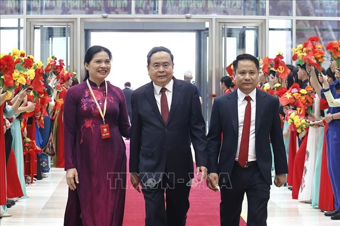 Chủ tịch Quốc hội Trần Thanh Mẫn tham dự phiên khai mạc trọng thể Đại hội đại biểu Mặt trận Tổ quốc Việt Nam lần thứ XI. Ảnh: Doãn Tấn  – TTXVN