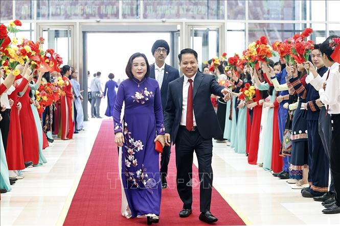 Phó Chủ tịch Quốc hội Nguyễn Thị Thanh dự phiên khai mạc. Ảnh: Doãn Tấn  – TTXVN