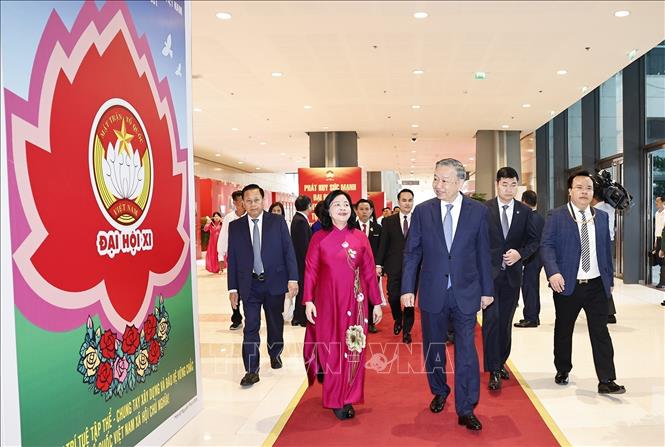 Tổng Bí thư, Chủ tịch nước Tô Lâm dự phiên khai mạc trọng thể Đại hội đại biểu Mặt trận Tổ quốc Việt Nam lần thứ XI. Ảnh: Doãn Tấn  – TTXVN