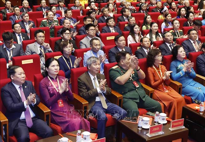 Các đại biểu tham dự phiên khai mạc trọng thể Đại hội đại biểu Mặt trận Tổ quốc Việt Nam lần thứ XI. Ảnh: Thống Nhất – TTXVN