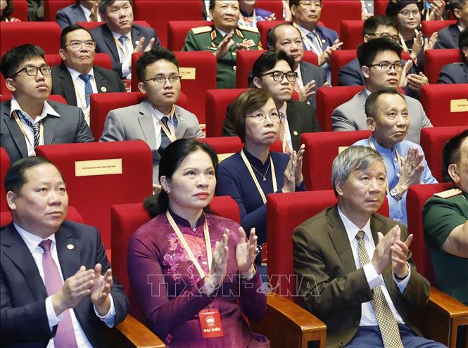 Các đại biểu tham dự phiên khai mạc trọng thể Đại hội đại biểu Mặt trận Tổ quốc Việt Nam lần thứ XI. Ảnh: Thống Nhất – TTXVN