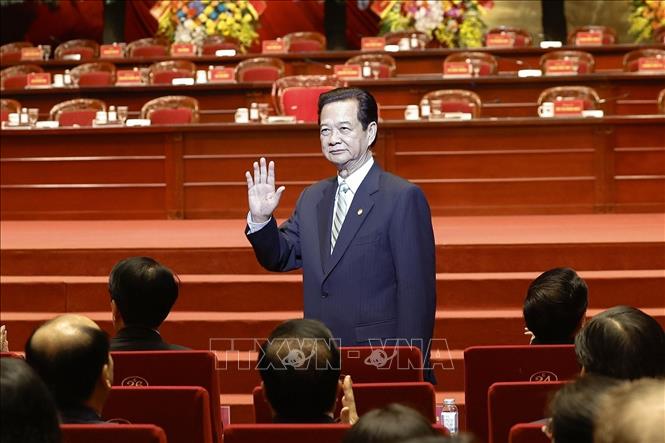 Nguyên Thủ tướng Nguyễn Tấn Dũng dự phiên khai mạc trọng thể Đại hội đại biểu Mặt trận Tổ quốc Việt Nam lần thứ XI. Ảnh: Doãn Tấn – TTXVN