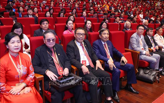 Các đại biểu dự phiên khai mạc trọng thể Đại hội XI Mặt trận Tổ quốc Việt Nam. Ảnh: Văn Điệp - TTXVN
