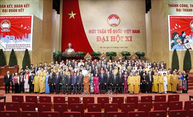 Tổng Bí thư, Chủ tịch nước Tô Lâm và lãnh đạo Đảng, Nhà nước chụp ảnh chung với đại biểu. Ảnh: Doãn Tấn - TTXVN
