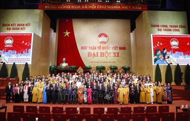 Tổng Bí thư, Chủ tịch nước Tô Lâm và lãnh đạo Đảng, Nhà nước chụp ảnh chung với đại biểu. Ảnh: Thống Nhất – TTXVN