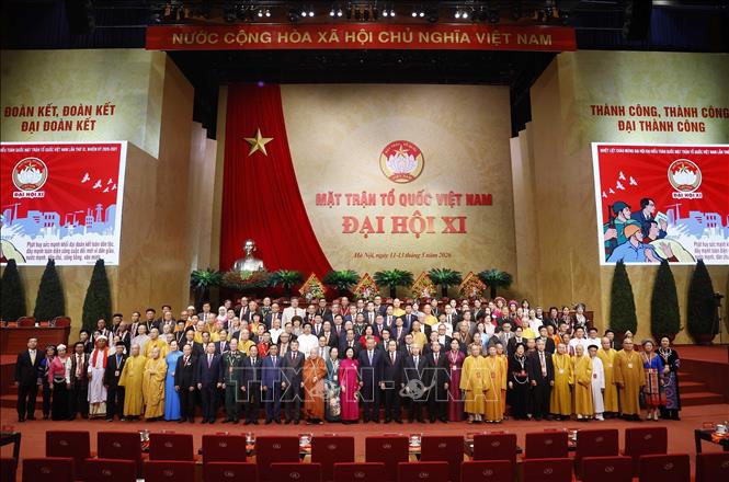 Tổng Bí thư, Chủ tịch nước Tô Lâm và lãnh đạo Đảng, Nhà nước chụp ảnh chung với đại biểu. Ảnh: Thống Nhất – TTXVN
