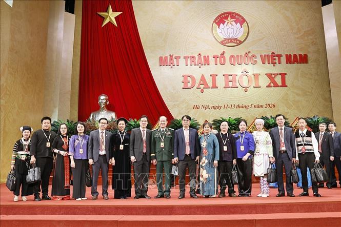 Đại biểu dự Đại hội đại biểu Mặt trận Tổ quốc Việt Nam lần thứ XI, nhiệm kỳ 2026 - 2031. Ảnh: Doãn Tấn - TTXVN