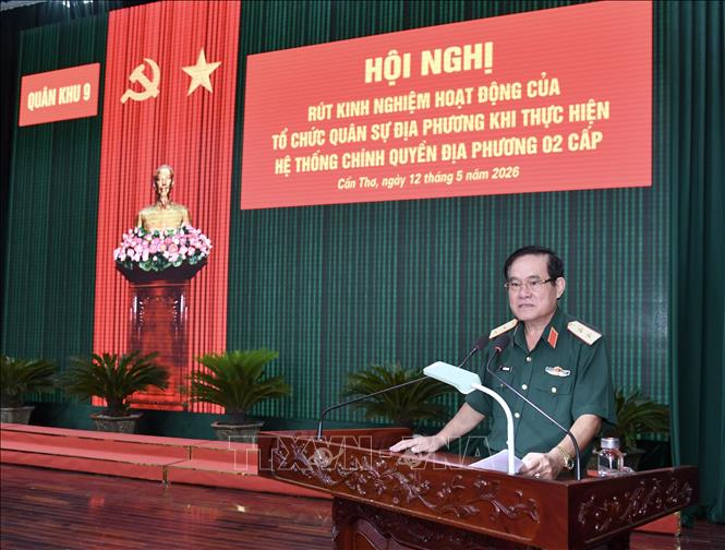 Trung tướng Nguyễn Xuân Dắt kết luận Hội nghị. Ảnh: TTXVN phát 