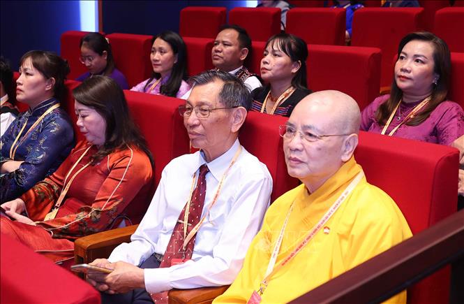 Các đại biểu dự Đại hội đại biểu toàn quốc Mặt trận Tổ quốc Việt Nam lần thứ XI, nhiệm kỳ 2026-2031. Ảnh: Văn Điệp - TTXVN