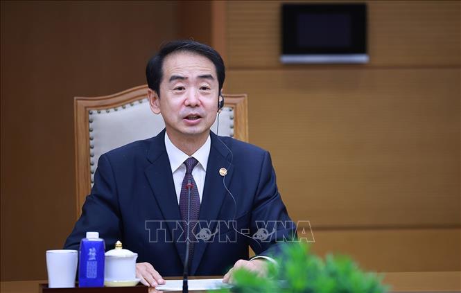 Ông Hà Vĩ, Đại sứ Trung Quốc tại Việt Nam phát biểu. Ảnh: Dương Giang – TTXVN
