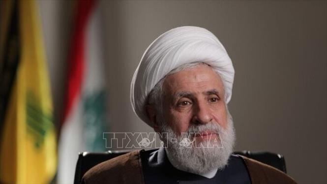 Thủ lĩnh của phong trào Hezbollah ở Liban Naim Qassem. Ảnh: IRNA/TTXVN