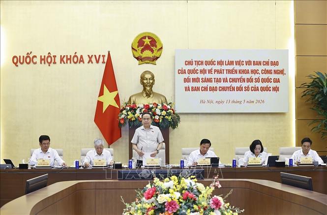 Chủ tịch Quốc hội Trần Thanh Mẫn phát biểu. Ảnh: Doãn Tấn - TTXVN