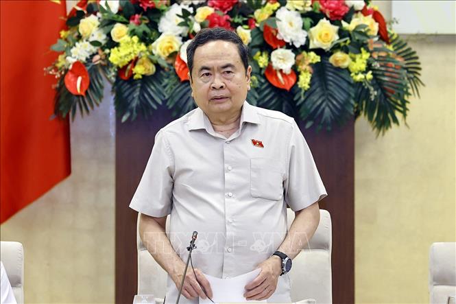 Chủ tịch Quốc hội Trần Thanh Mẫn phát biểu. Ảnh: Doãn Tấn - TTXVN