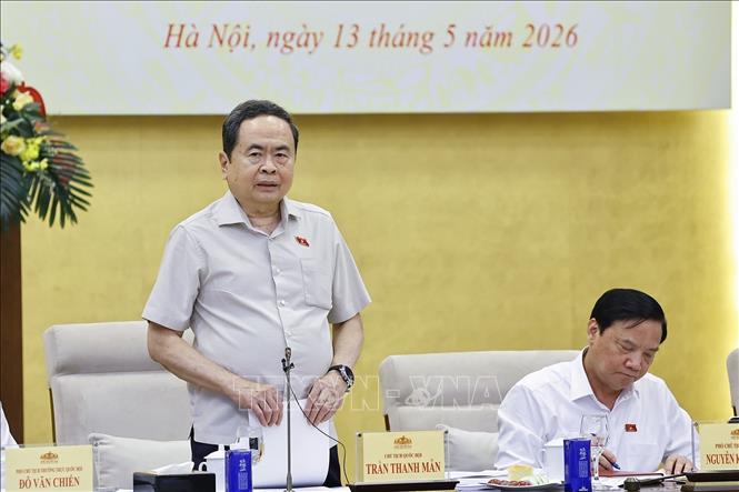 Chủ tịch Quốc hội Trần Thanh Mẫn phát biểu. Ảnh: Doãn Tấn - TTXVN