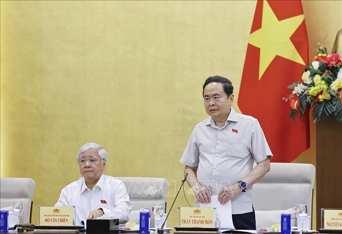 Chủ tịch Quốc hội Trần Thanh Mẫn phát biểu. Ảnh: Doãn Tấn - TTXVN