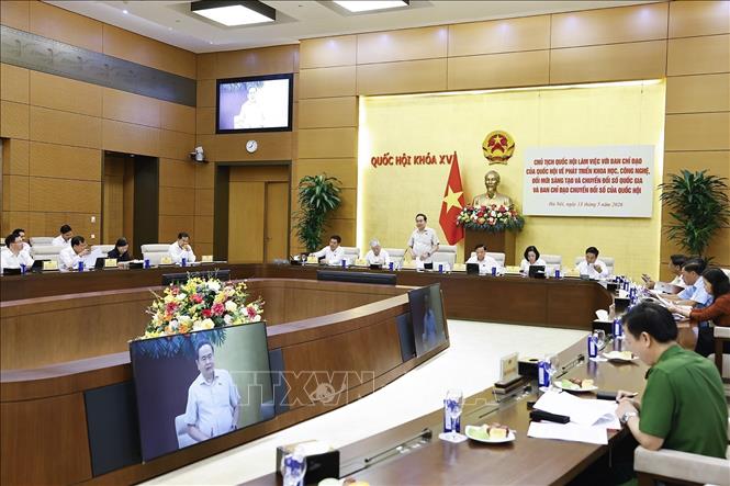 Chủ tịch Quốc hội Trần Thanh Mẫn phát biểu. Ảnh: Doãn Tấn - TTXVN