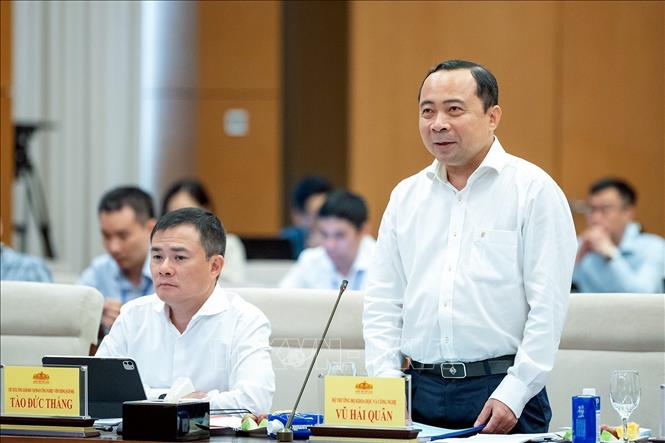 Bộ trưởng Bộ Khoa học và Công nghệ Vũ Hải Quân phát biểu. Ảnh: Doãn Tấn - TTXVN