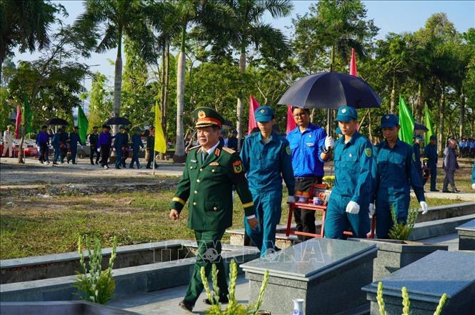 Hài cốt các liệt sĩ được an táng tại Nghĩa trang liệt sĩ Vĩnh Hưng - Tân Hưng (xã Vĩnh Hưng, Tây Ninh). Ảnh: Bùi Giang - TTXVN