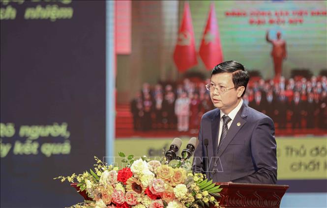 PGS.TS Nguyễn Văn Hiền - Giám đốc Sở Giáo dục và Đào tạo Hà Nội phát biểu. Ảnh: Phan Phương – TTXVN 