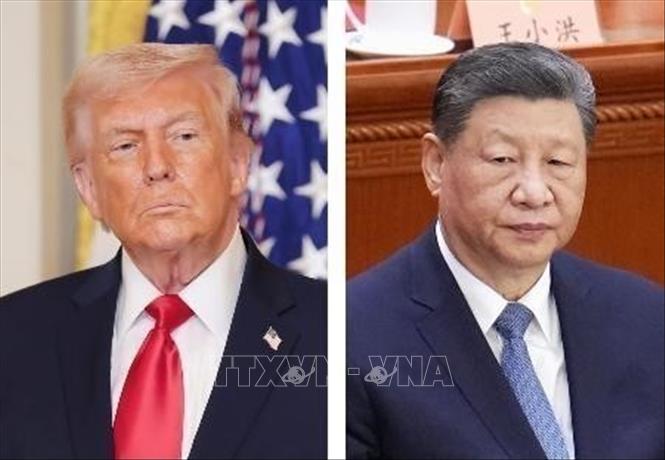 Tổng thống Mỹ Donald Trump (trái) và Chủ tịch Trung Quốc Tập Cận Bình. Ảnh: Kyodo/TTXVN