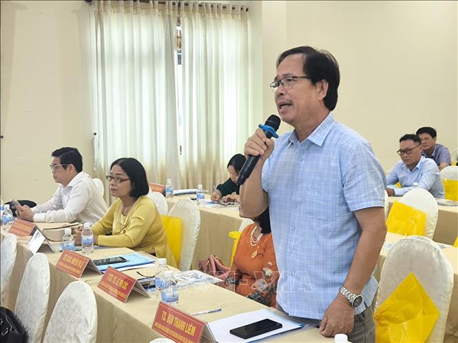 Tiến sĩ Bùi Thanh Liêm phát biểu tại Hội thảo. Ảnh: Huỳnh Phúc Hậu - TTXVN