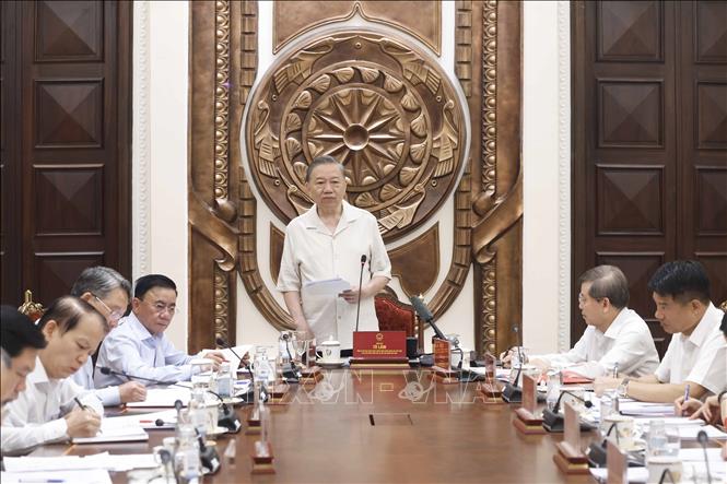 Tổng Bí thư, Chủ tịch nước Tô Lâm phát biểu chỉ đạo. Ảnh: Thống Nhất – TTXVN