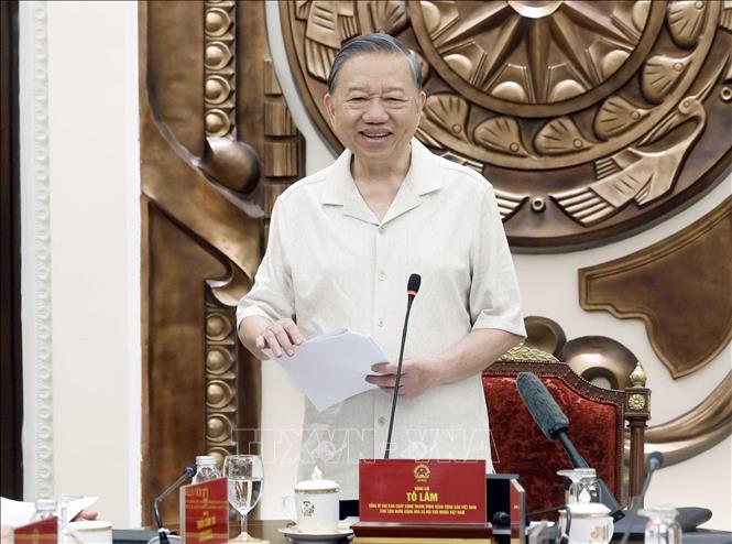 Tổng Bí thư, Chủ tịch nước Tô Lâm phát biểu chỉ đạo. Ảnh: Thống Nhất – TTXVN
