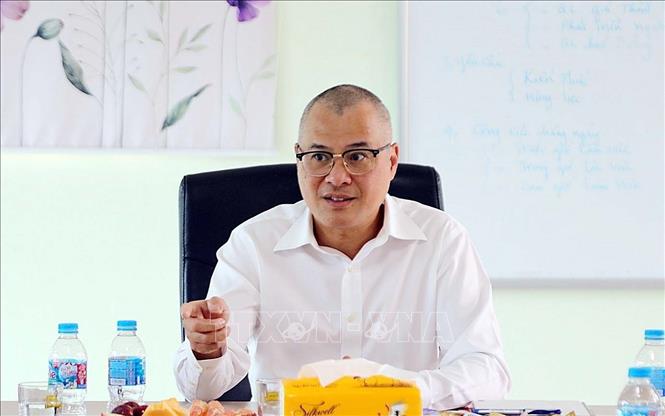 Ông Phạm Đại Dương, Bí thư Tỉnh ủy, Trưởng đoàn đại biểu Quốc hội tỉnh Phú Thọ, chỉ đạo tại cuộc kiểm tra. Ảnh: Nguyễn Văn Cảnh - TTXVN
