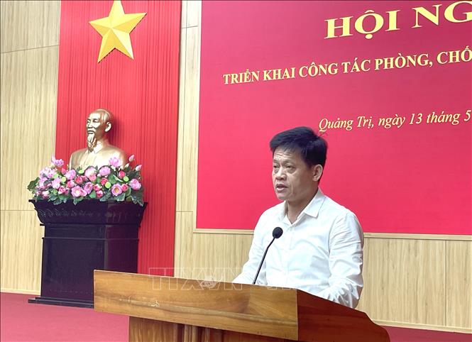 Ông Lê Văn Bảo, Phó Chủ tịch UBND tỉnh Quảng Trị phát biểu chỉ đạo tại hội nghị. Ảnh: Võ Dung - TTXVN