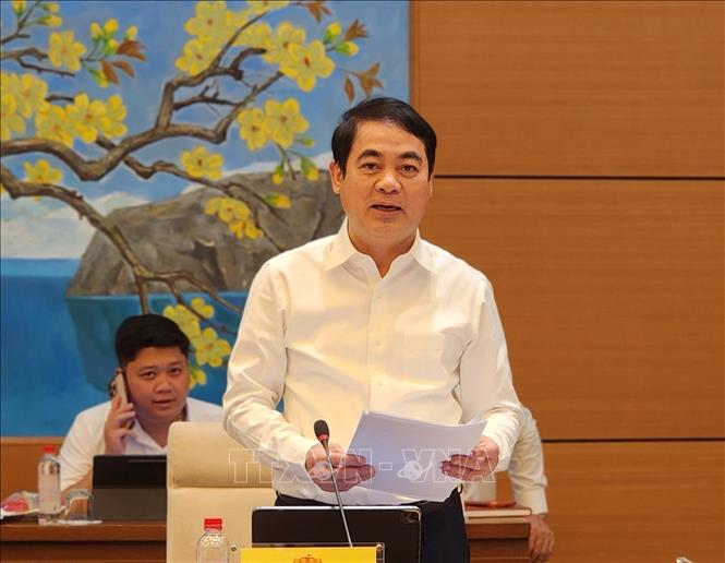 Ông Nghiêm Xuân Thành, Phó Chủ nhiệm Ủy ban Kiểm tra Trung ương phát biểu tại phiên họp. Ảnh: Chu Thanh Vân - TTXVN