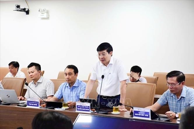 Chủ tịch HĐTV EVNHANOI Nguyễn Danh Duyên phát biểu tại hội nghị. Ảnh: TTXVN phát
