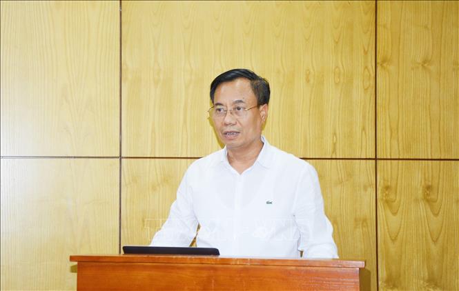 Đồng chí Đinh Đức Cảnh, Chủ nhiệm Ủy ban Kiểm tra Tỉnh ủy Bắc Ninh phát biểu tại hội nghị. Ảnh: Thái Hùng- TTXVN