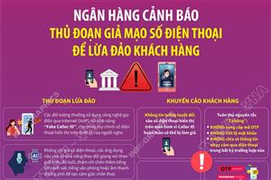 Ngân hàng cảnh báo thủ đoạn giả mạo số điện thoại để lừa đảo khách hàng